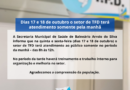 Dias 17 e 18 de outubro o setor de TFD terá atendimento somente pela manhã